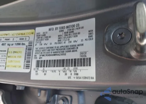 2021 Ford Bronco Sport Big Bend from USA, damaged, VIN 3FMCR9B66MRA23552